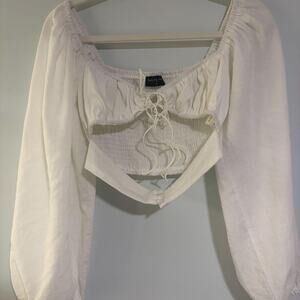 White fox boutique white smocked